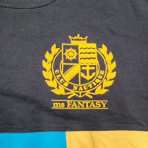 VTG 90s Ms Fantasy Color Block Patchwork Sweatshirt Womens Large Made In USA - Picture 2 of 12